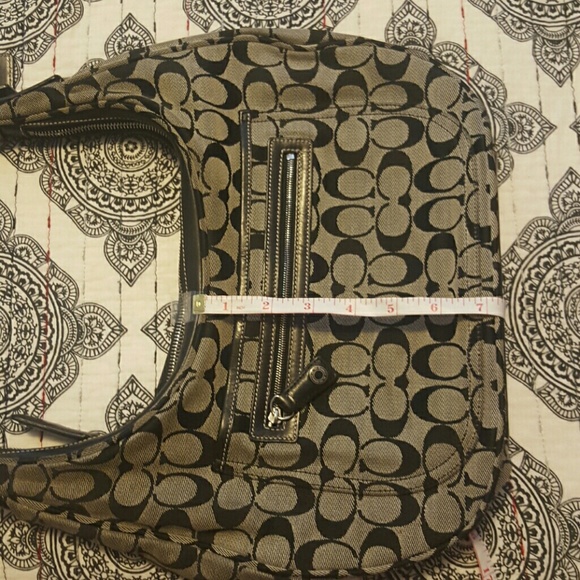 Authentic Coach shoulder bag in black and gray - Picture 6 of 8